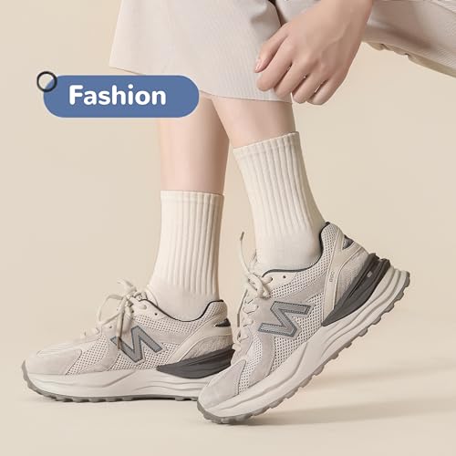 Image of Women Crew Socks Casual Athletic Socks Thin Calf Socks For Women