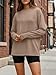 Trendy Queen Womens Oversized Long Sleeve T Shirts 2025 Basic Crewneck Tee Fall Tops Casual Workout Y2K Clothes Khaki M