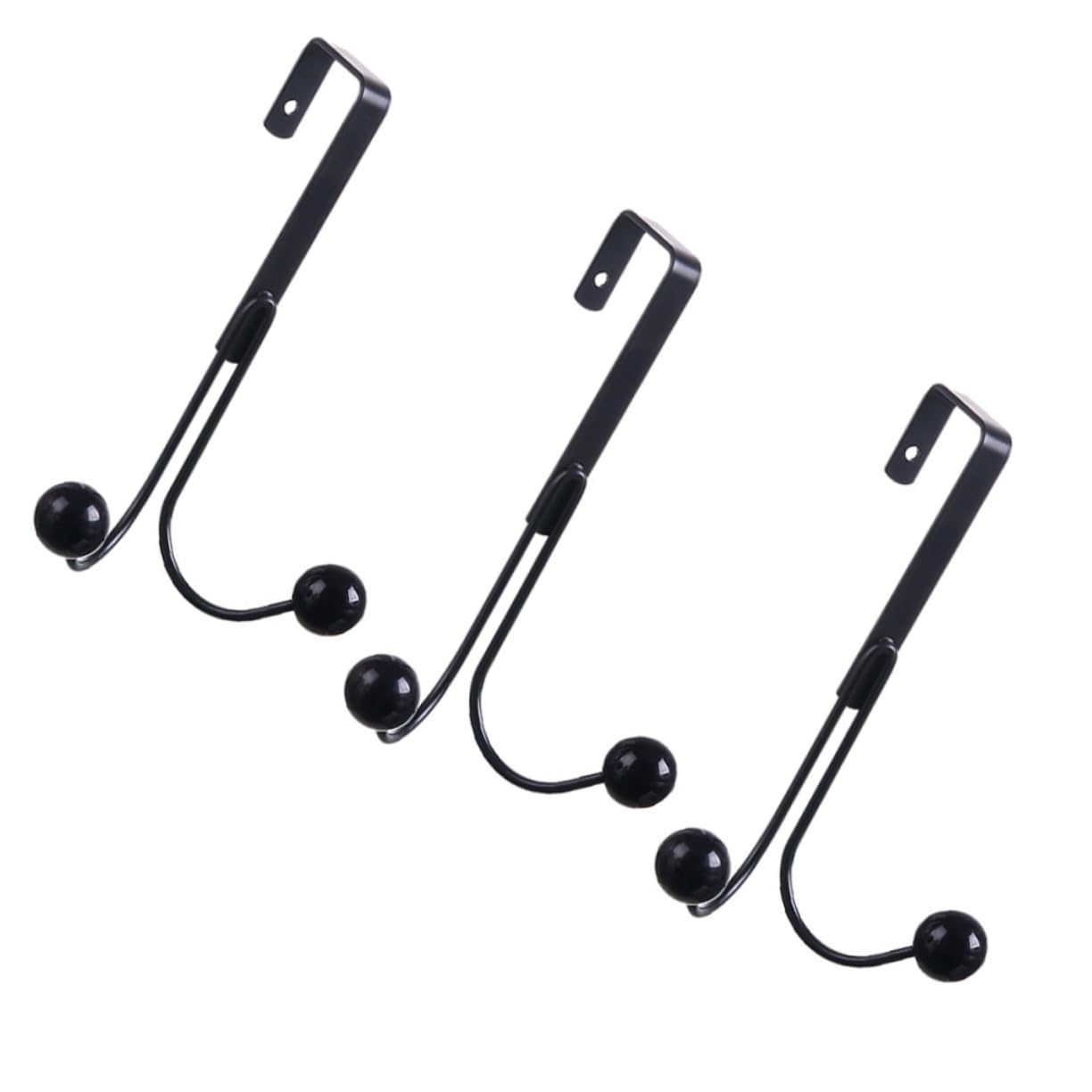 SOLUSTRE 3Pcs Over Door Hooks Heavy Duty Hangers for Coats Towels Hats Handbags No Drill Installation Smooth Edges for Safe Use Organizer for Bedroom Bathroom