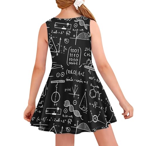 CLOHOMIN Girls Sleeveless Party Dress Tank Swing Dress Toddler Twirly Dresses Midi Sundress2