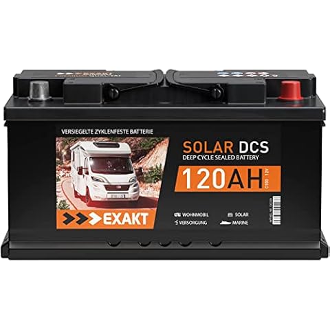 Solarbatterie 120Ah 12V EXAKT DCS Wohnmobil Versorgung Boot Solar Batterie (120AH 12V) Cover