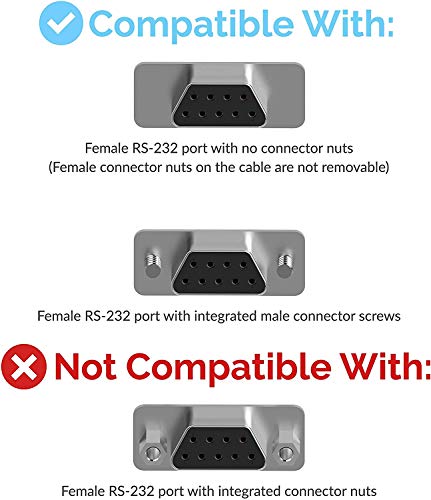 Image of SABRENT USB 2.0 to Serial (9 Pin) DB 9 RS 232 Converter Cable, Prolific Chipset, Hexnuts, [Windows 10 /8.1 /8 /7 /VISTA /XP, Mac OS X 10.6 and Above] 6 Feet (CB-9P6F)