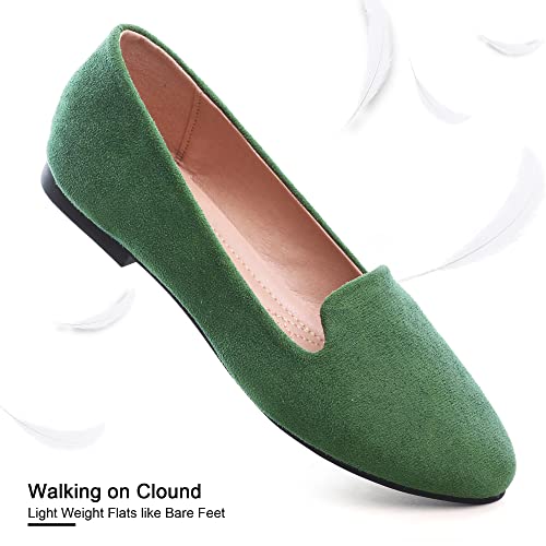 Image of Dear Time Women's Casual Loafers Flats Comfortable Round Toe Dress Shoes Slip On Ballet Flats for Women Work Office Shoes