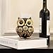 Vintage Black Owl Statue Home Decor - Evil Eye Accent for Bookshelf, Bedroom, Living Room, Office & Table. Cute Small Animal Sculpture Gift for Owl & Birds Lovers