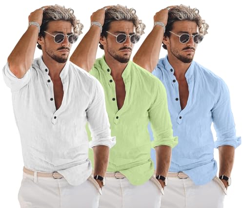 Image of Combo of Men Solid Cotton Blend Straight Kurta Shirt Pack of 2
