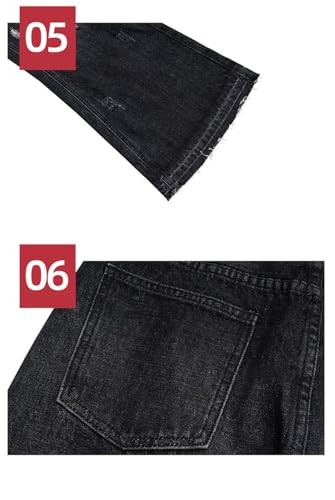 Men's and Women's Tassel Jeans Hole Pants Wide Leg Jean2