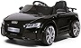 TOBBI Kids Ride On Car,Audi TT RS Licensed Kids Electric car w/ Battery Powered Car w/2 Motors Remote Control,Music Mp3,Two Doors Open,Play AUX, for Boys Girls Black