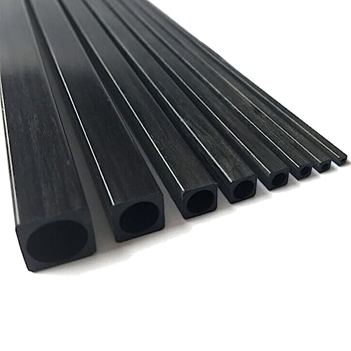 2pcs/4pcs Carbon Fiber Square Tube For RC Model Accessories L 500mm Outer Diameter 2mm 2.5mm 3mm 4mm 5mm 6mm 8mm 10mm Multi-Size (Color : 2pcs 10X10X4.5MM 500)