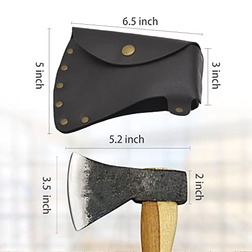 MOCOST Leather Axe Sheath, Durable Hatchet Cover, Protector Case, Rustic Black Leather