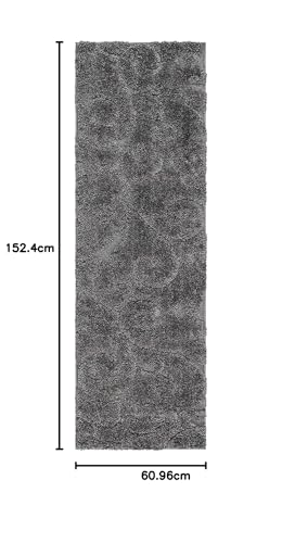 Image of Handwoven Microfibre 3D Rug for Living Room (Grey, 2 X 5 Feet (Runner), Microfibre)