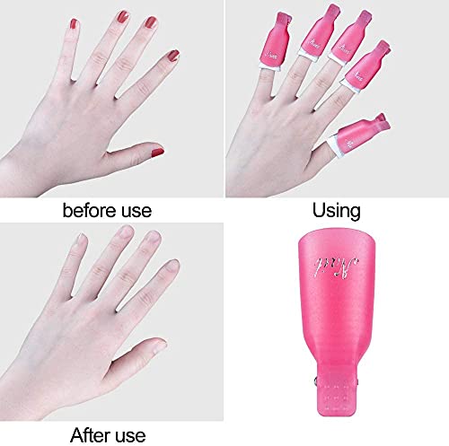 10 Pezz Acrilico Chiodo Arte Clip Berretto Gel，Uv