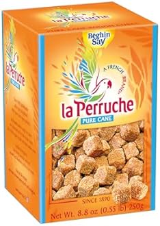 La Perruche Pure Cane Brown Sugar Cubes, 8.8 Ounce Box (250 Grams)