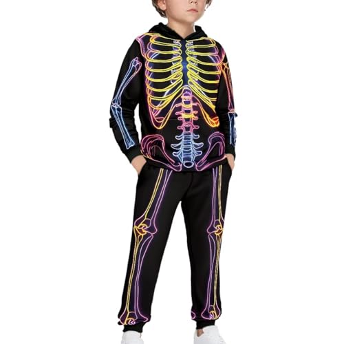 Boys Hoodie Pant Set for Kids Print Hooded Sweatshirt Sweatpant Suit 2 Piece Clothing Set3