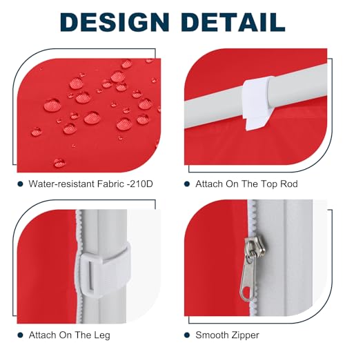 Image of MASTERCANOPY 10x10 Pop Up Canopy Sidewall Only 1-Pack Red
