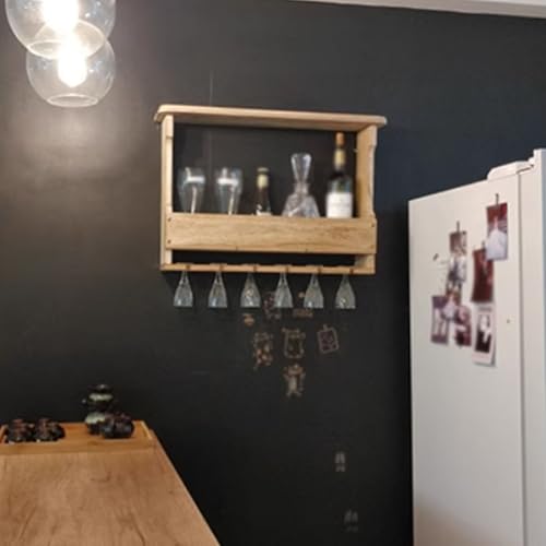 Soporte de vino de madera para pared miniatura 5