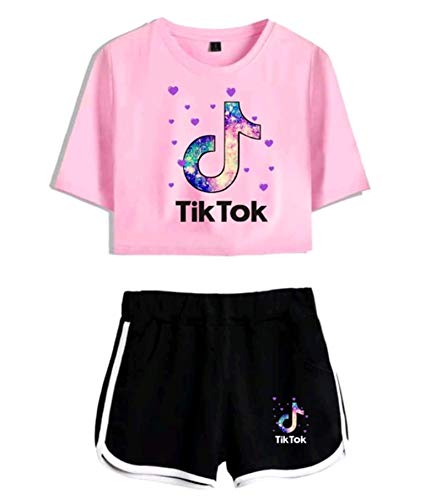 AMAZING1 Camiseta TIK-Tok moda para mujer con pantalones cortos