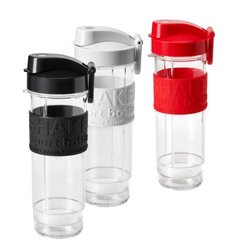 CONCEPT électroménager SM3380 smoothie maker « ACTIVE SMOOTHIE », trois récipients, 500 W, blanc + inox, sans BPA