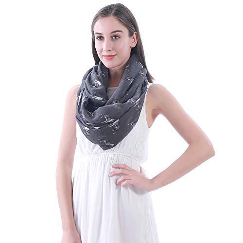 Boston Terrier Dog Print Women's Infinity Scarf Lightweight3