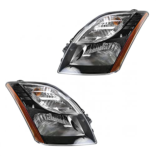 Image of TRQ Headlight Assembly Set NI2502193 NI2503193 Compatible with 2010-2012 Nissan Sentra