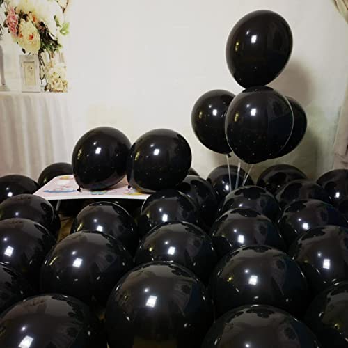 Image of 300 Pack Black Balloons 12 inch Black Latex Party Balloon Bulk for Various Party Events Decorations