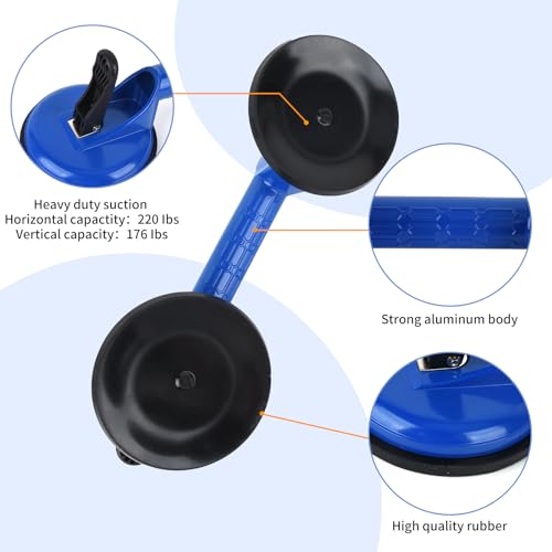 Fcho SUCTION CUPS Heavy Duty Aluminum Vacuum Plate Handle Glass Holder Hooks To Lift Large Glass/Tile Lifter/Moving Glass/Pad thumb #4