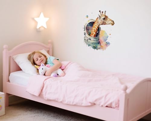 Vinilo decorativo infantil Giraffe cosmonaut1 miniatura 6