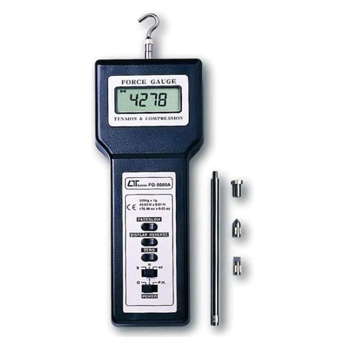 Electronic Digital Force Gauge for Tension & Compression Capability by Lutron - Model: FG-5000A (Range: 5000 g | 176.40 oz | 49.03 Newton)