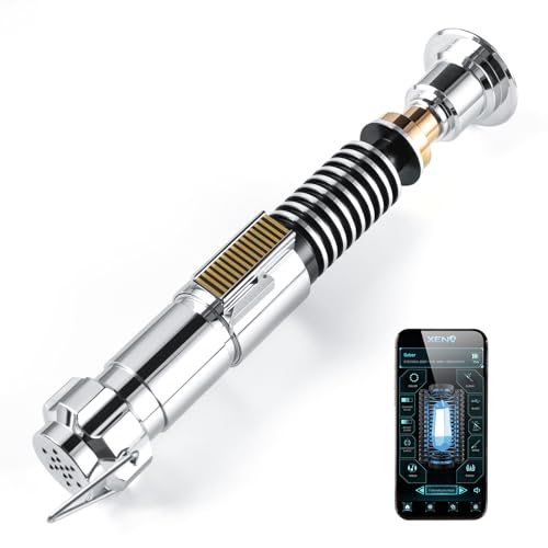 Upgrade XRGB3.0 Smooth Swing Light Saber, 16 Sound Fonts Light Saber, Sensitive Motion Control, Infinite Color Changing Luke Light Sabers, Metal Hilt Rechargeable for Adults, Support Dueling Toy Tool