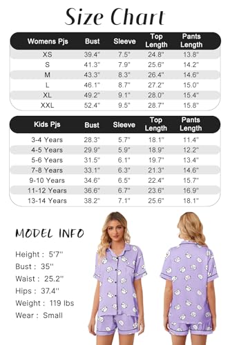 Image of Girls & Womens Satin Pajamas Set, Silk Button-Down Sleepwear 2 Piece Nightwear, 3 Years - Women XXL