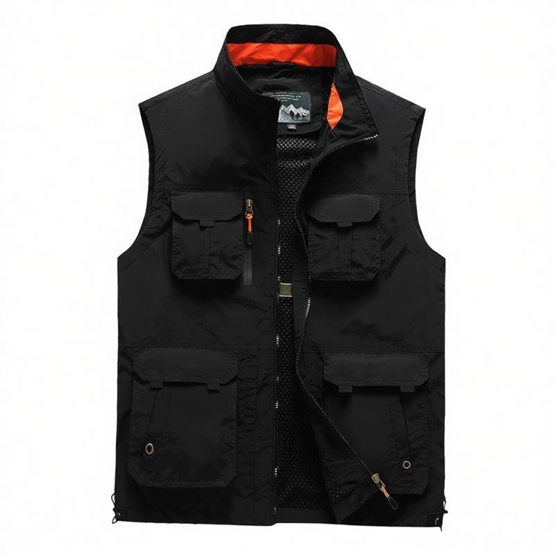 Image of Hbufnha Men's Lightweight Vest Outdoor Windbreaker Vest Jacket For Golf Safari Travel Fishing Hiking Vest