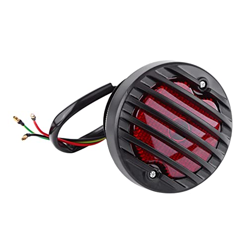 Feu Arrière LED Rond pour Moto, Feu Stop Arrière, Feu Stop Rond Noir pour Bobber Chopper, Scooters, ATV, Bonne Expérience Utilisateur