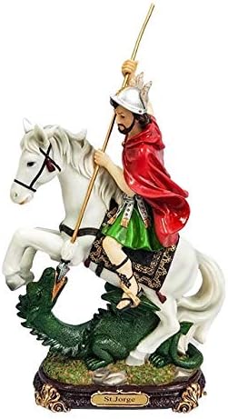 Estatua de San Jorge de 14" Santo San Jorge Militar Santo Dragón