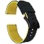 Parte superior negra/parte inferior amarilla y hebilla de PVD negra