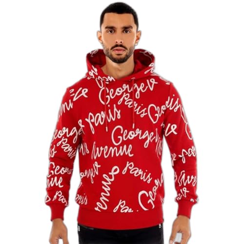 Sudadera George V Paris Etiqueta con Brillantes Rojo