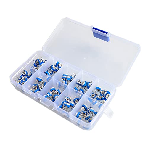 10 Values ×10PCS RM065 Carbon Film Horizontal Trimpot Potentiometer Assortment Kit Variable Resistor 500R - 1M