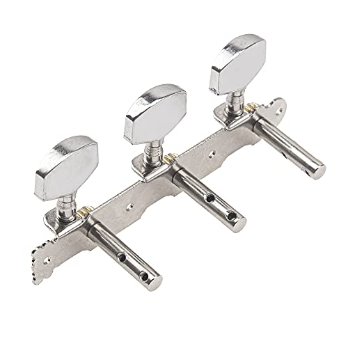2Pcs Yootones Guitar Tuning Pegs Keys 3R3L Machine Heads Tuners Set Compatible With Acoustic Folk Classical Guitar (Silver) #TOP3