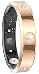 findtime Smart Ring Ultra Narrow Fitness Rings Heart Rate Monitor Sleep Tracker Blood Oxygen Health Tracker Step Counter Calories Pedometer Waterproof Remote Camera Smart Rings for Women Ladies Men