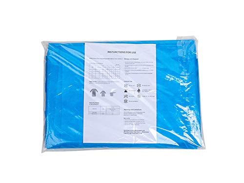 Ever Ready First Aid Disposable Isolation Gown Level 2 with Cuff, Non-Surgical, Blue - 110 Count