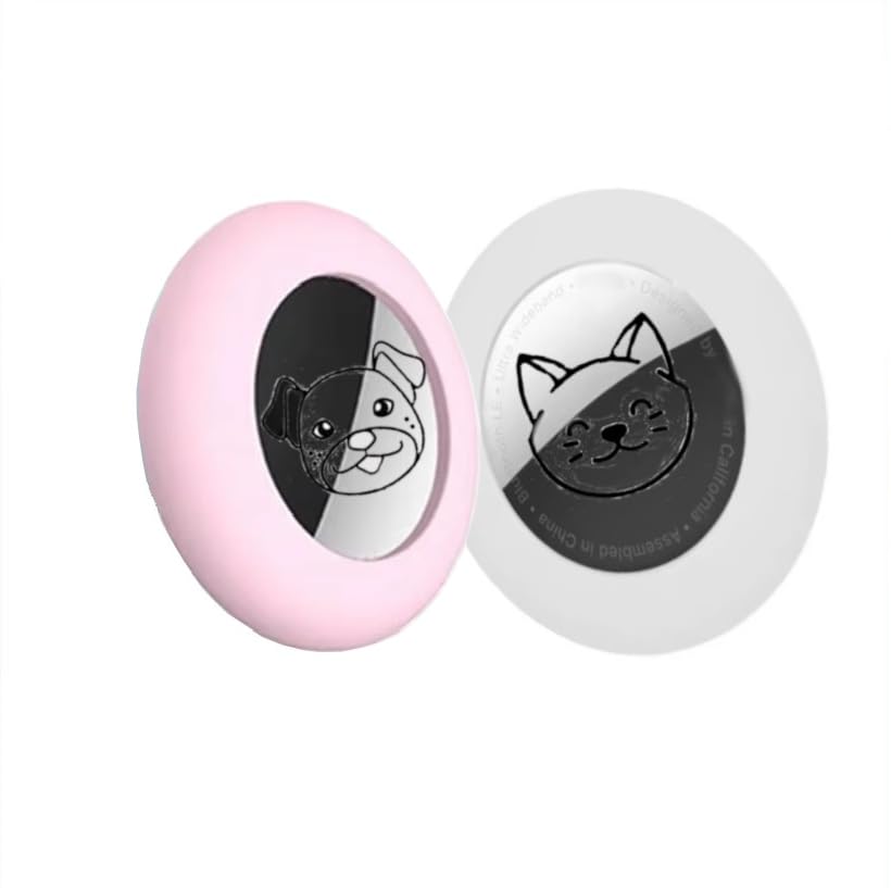 Small Premium Silicone Pet Collar Case (2 Pack), for Apple GPS Tracking Air-tag