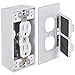 Master Electrician FCD35-W Duplex Outlet Kit Contains 15-Amp 125-volt Receptacle Rectangular Box