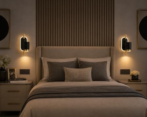 Image of FILLISKA 3 in 1 Single Wall spot /Picture /Display /Mirror Light with Adjustable Head and Colour Changing Function (Black & Gold-085)