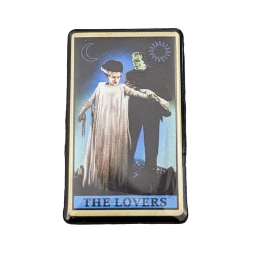 Broche de tarot Bride of Frankenstein en émail et zinc