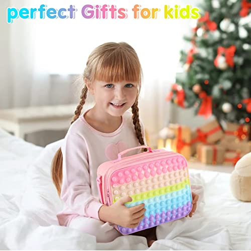 Girls Pop Lunch Box,Kids School Insulated Lunch Bag,Back To School Lunch Large Tote Bag For School Office,Leakproof Cooler Lunch Box With Adjustable Shoulder Strap Reusable Lunch Box Girls Age 3+ #TOP6