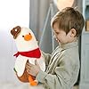 PEACH CAT Banana Duck Plush Pillow Wear Cowboy Hat Scarf Stuffed Animals Cute Plushies Toy Gifts for Kids White and Brown 12" #1