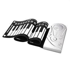 Hand Roll Piano 49K, Portable 49 Touches Clavier de Piano Électronique Clavier Numérique Instruments de Musique Main Rolling Up Piano pour Enfants Enfants Débutants Passionné de Musique(argent) – Image 7