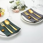 24-piece Forks and Spoons, Stainless Steel Flatware Cutlery Set for Home, Kitchen and Restaurant, Gold Spoons and Forks Set, Mirror Polished (Gold) - Image 4