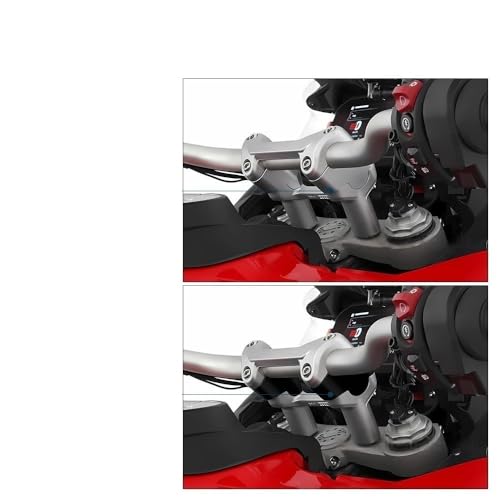 Abrazadera manillar motocicleta elevador Multistrada V4 S extension negro 4