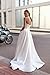 Dolinecy White Wedding Dresses with Train 2026 Sweetheart Satin Prom Dresses A Line Bridal Dress for Bride Backless US 4