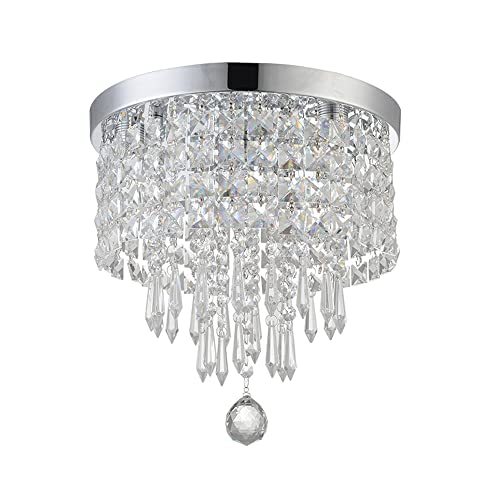Plafonnier cristal K9 YangRy pour illuminer entrée et couloir sombre