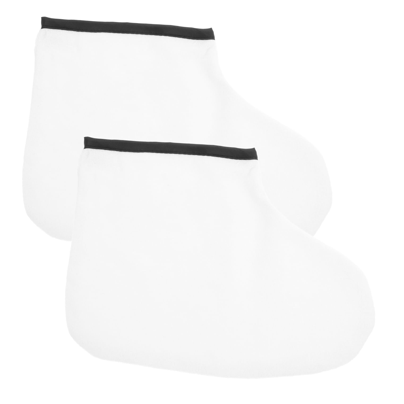 1Pair Beauty Salon Paraffin Wax Cotton Foot Covers Reusable Wax Foot Bags for Moisturizing Foot Spa Wrapping Covers Creamy with Trim